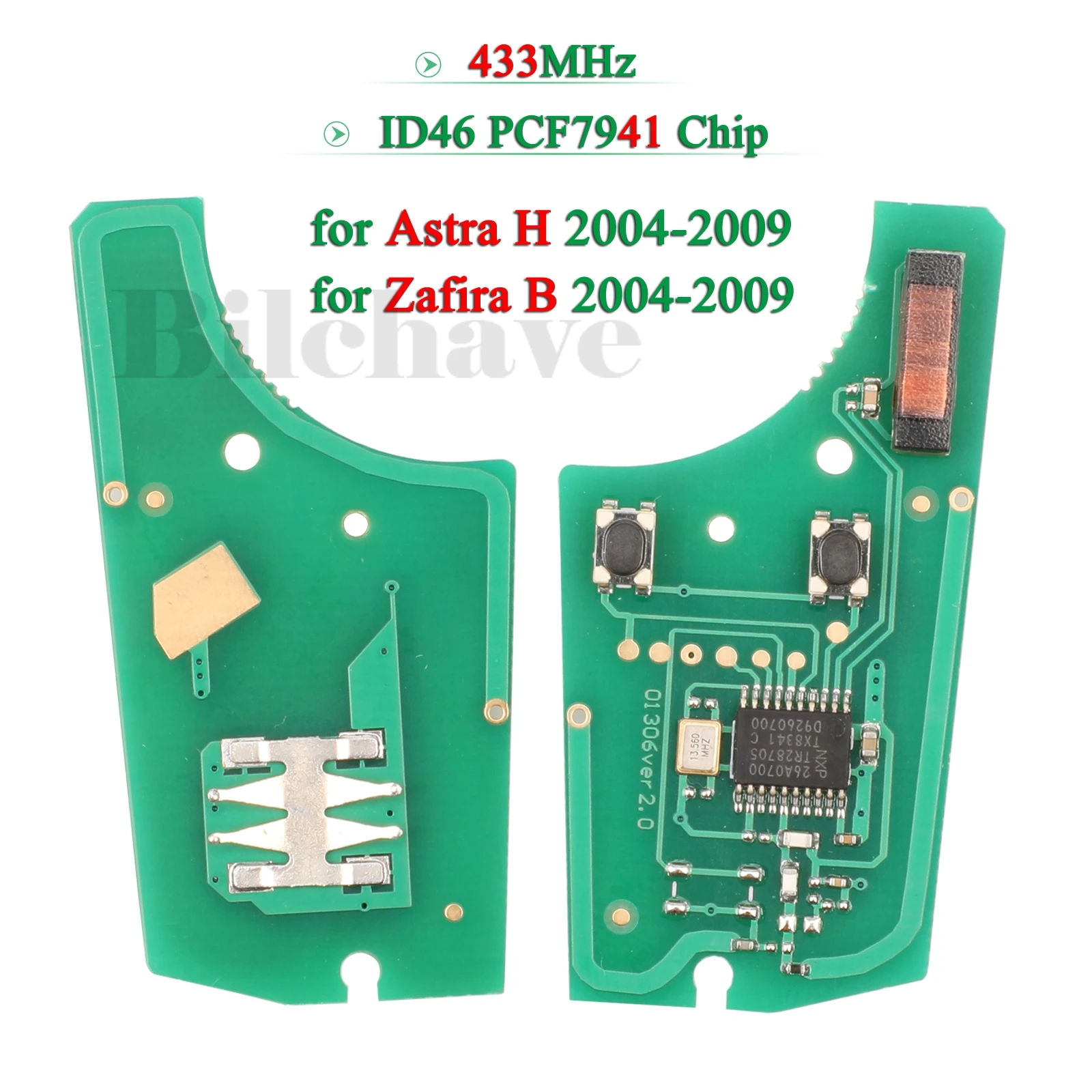 Jingyuqin 2 Bottoni 433 Mhz Flip Chiave A Distanza Circuito ID46 PCF7941 Chip Per Opel Vauxhall Astra H 2004-2009 Corsa D 2007-2014