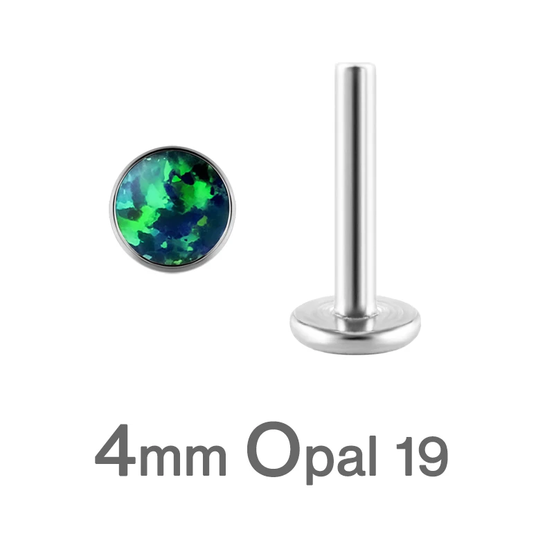 Opal Titanium Labret Studs 16G for Lip Ear Piercing