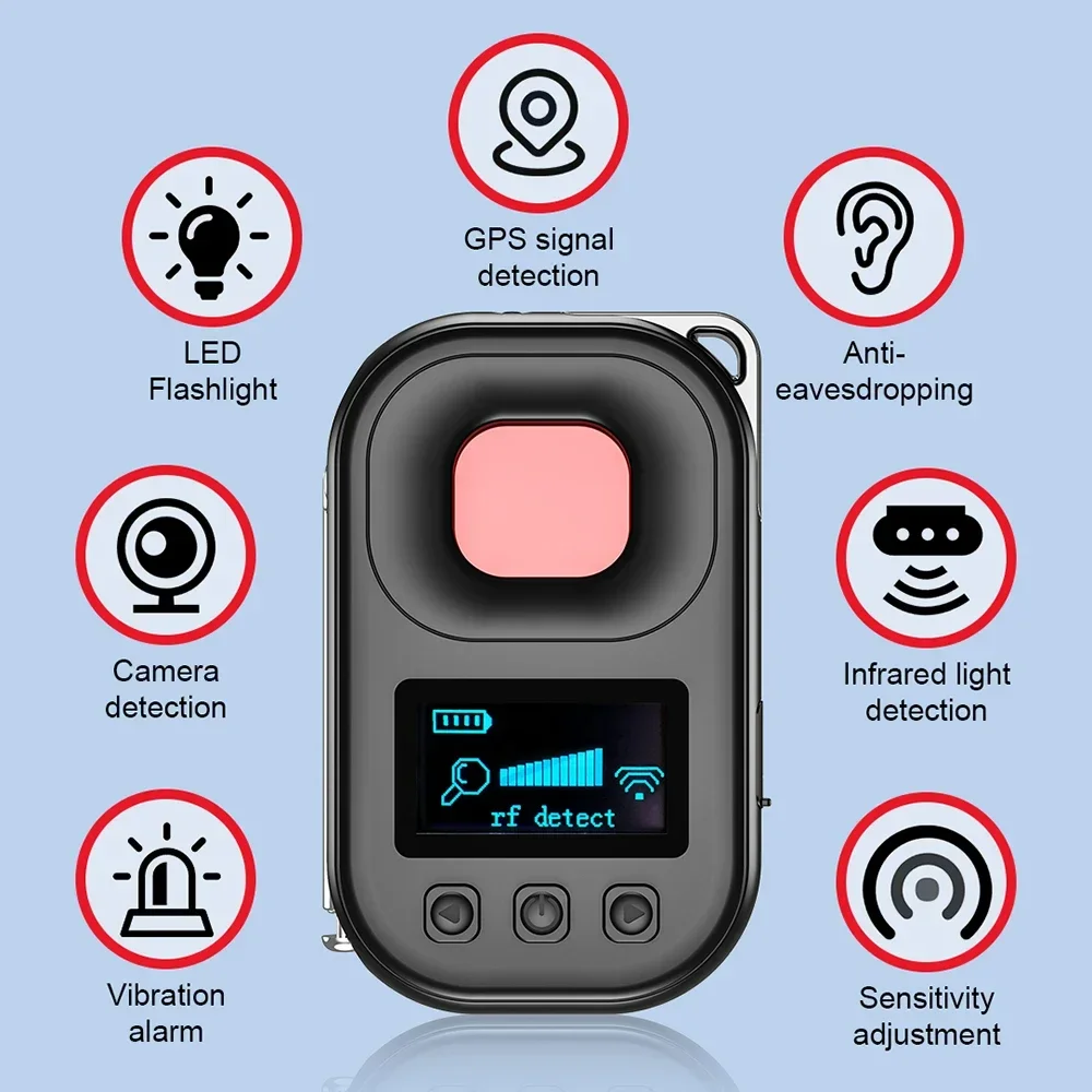 Detector de cámara portátil para Hotel, vigilancia infrarroja, antiseguimiento, cámara estenopeica tipo C, Mini alarma USB para teléfono móvil