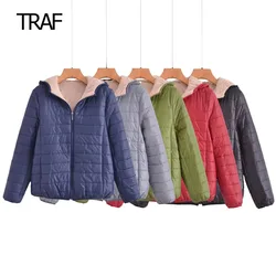 TRAF Short Padded Jacket Demi-Season Women's Down Jacket Long Sleeve Quilted Jacket New In Coat Winter Women's Warm Down Jacket