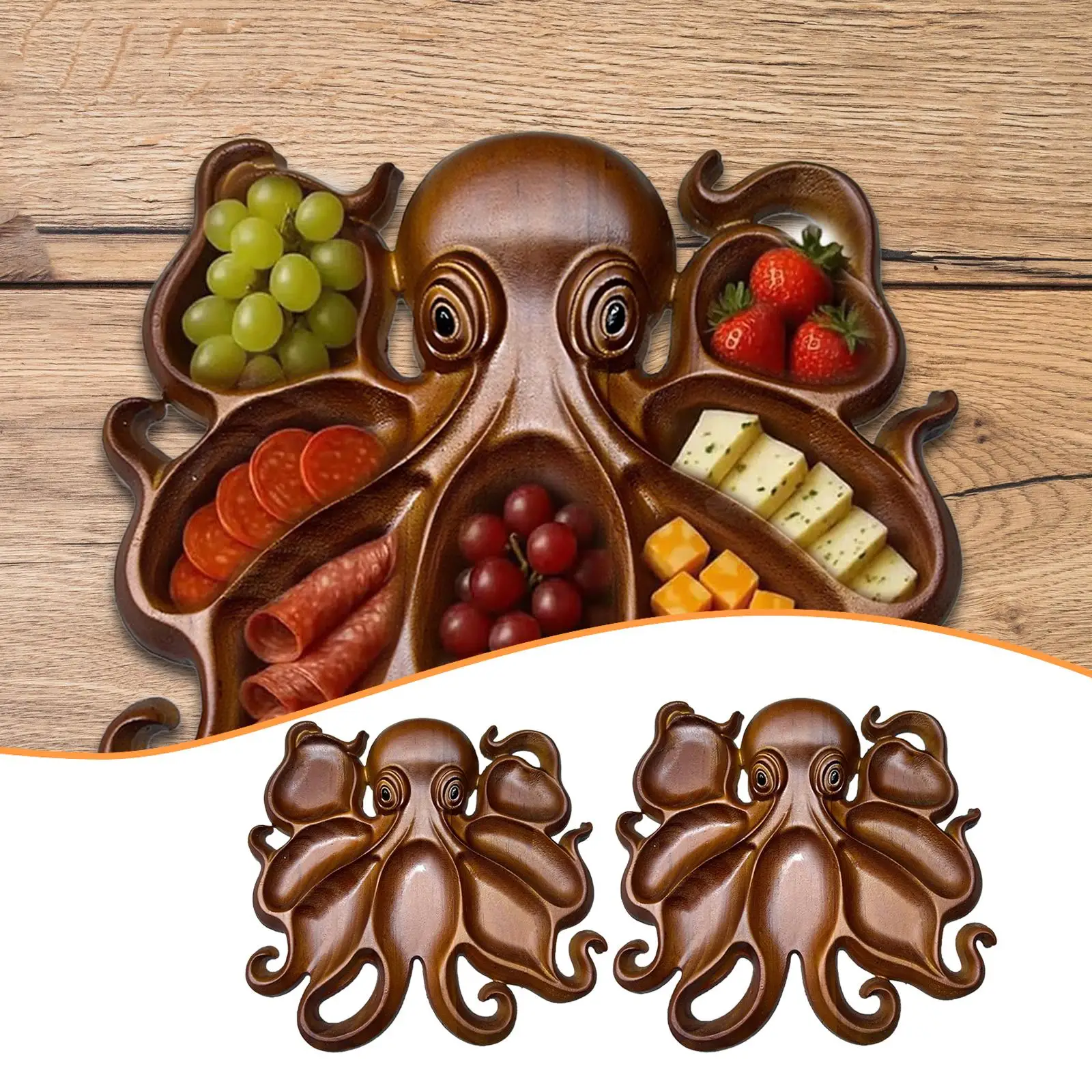 

Octopus Charcuterie Platter Appetizers Tray Multifunctional Snacks Veggie