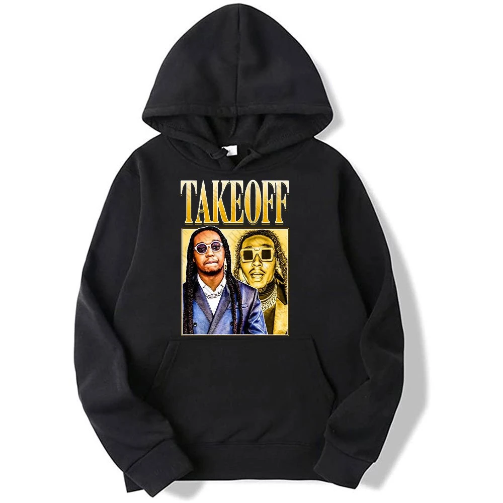 Takeoff Rapper Rip Hoodie Long Sleeve Women Men Hooded Sweatshirt Hip Hop Singer Rest in Peace Clothes