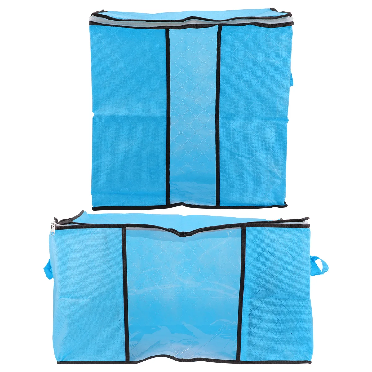 

2Pcs Travel Storage Bag Reinforced Odorless Non-Woven Organizer with Clear Window for Light Luggage Home Storage Solid Resistant