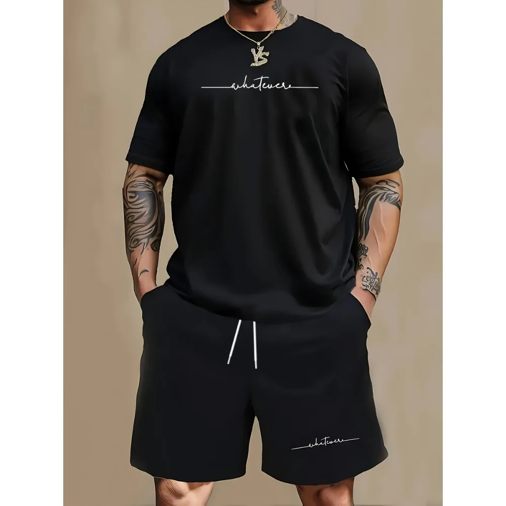 2025 Men's Casual T-shirt Shorts Set New Sportswear 2-Piece Set 3D Printed Beach Tops Fashion Men's Clothing Streetwear Outfits - Image 2