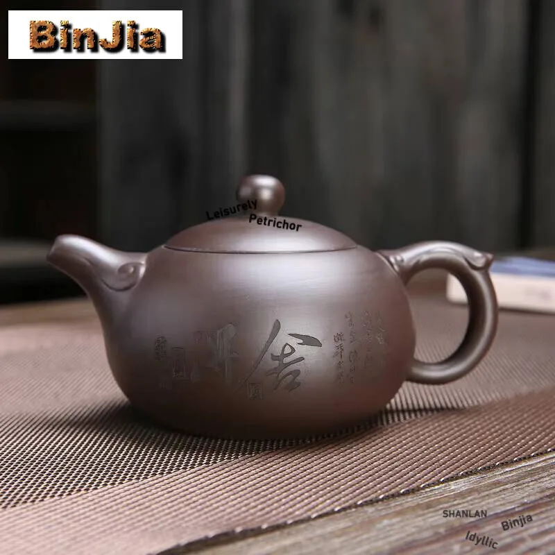 

190ml Handmade Purple Clay Teapot Chinese Authentic Not Begrudge Xishi Tea Pot Beauty Kettle Household Ceremony Customized Craft