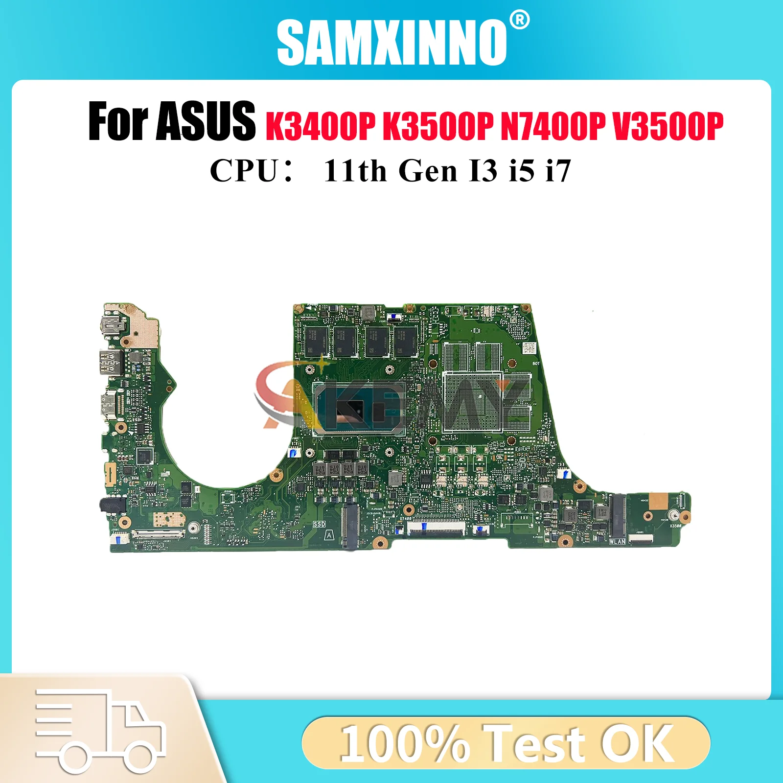 

X7400PA Материнская плата для ноутбука ASUS N7400P K3500P X7400P V3500P X7400PC X7400PE K3400P V3400P Материнская плата с 11-го поколения I3 i5 i7