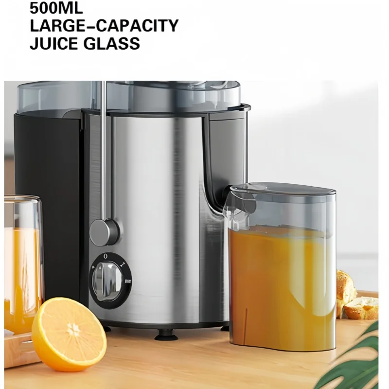 ماكينة صنع العصير الخالية من مادة BPA بقدرة 800 وات، عصارة طرد مركزي من الفولاذ المقاوم للصدأ مع فم واسع، 3 بوصات، شلال تغذية لخضروات الفاكهة #5