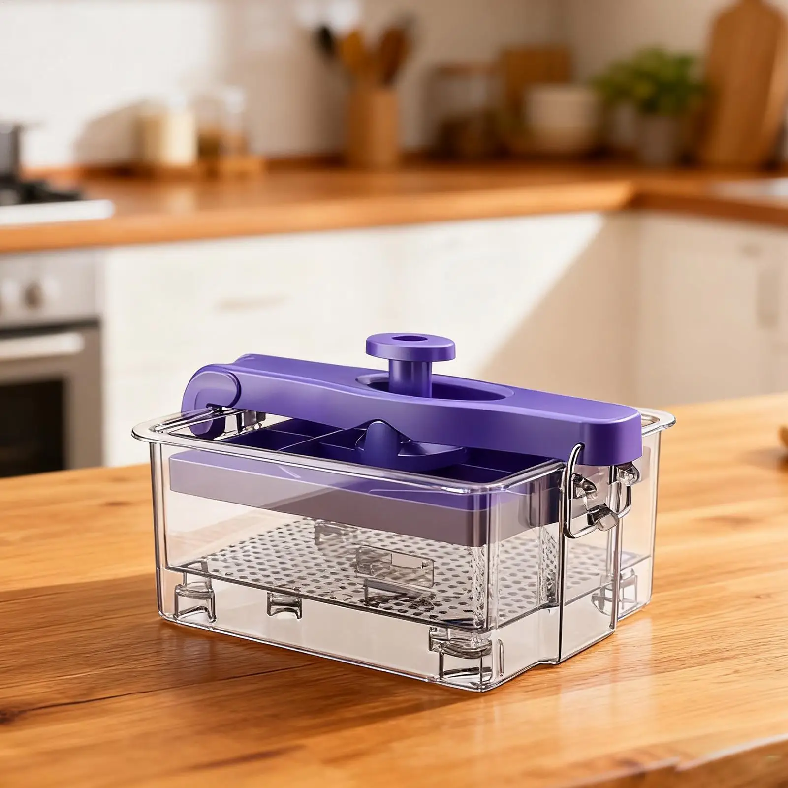 

Ситечко для йогурта с крышкой, сепаратор сыворотки, пресс для тофу, многоразовое домашнее домашнее использование, 2-скоростная пряжка, сито для еды, сыр