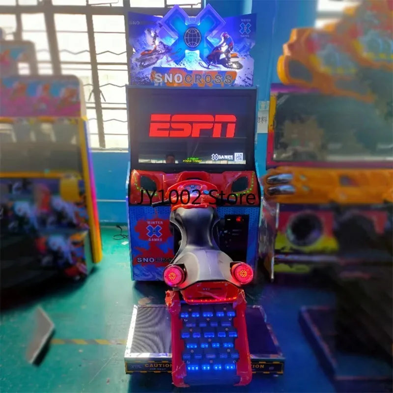 Coin Operated Arcade Video Racing Game Machine Snow Motor Simulator Moto Speed Racing for Playground Coin-Earned Entertainment
