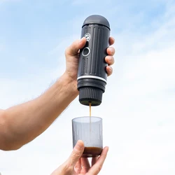 iCafilas 2in1 Espresso Mahine 19 Bar Automatic Heating Car Portable Coffee Maker for Outdoor Camping Tour Car fit Powder Capsule