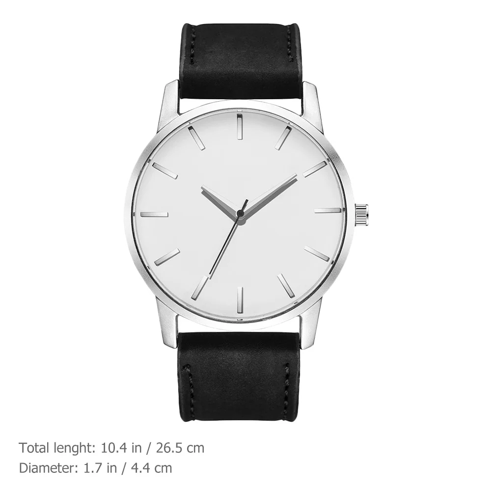 ساعة كوارتز للرجال بحزام من البولي يوريثان، تصميم متين قابل للتعديل، آمنة للبشرة، حركة متينة، ساعة يد كاجوال للأعمال