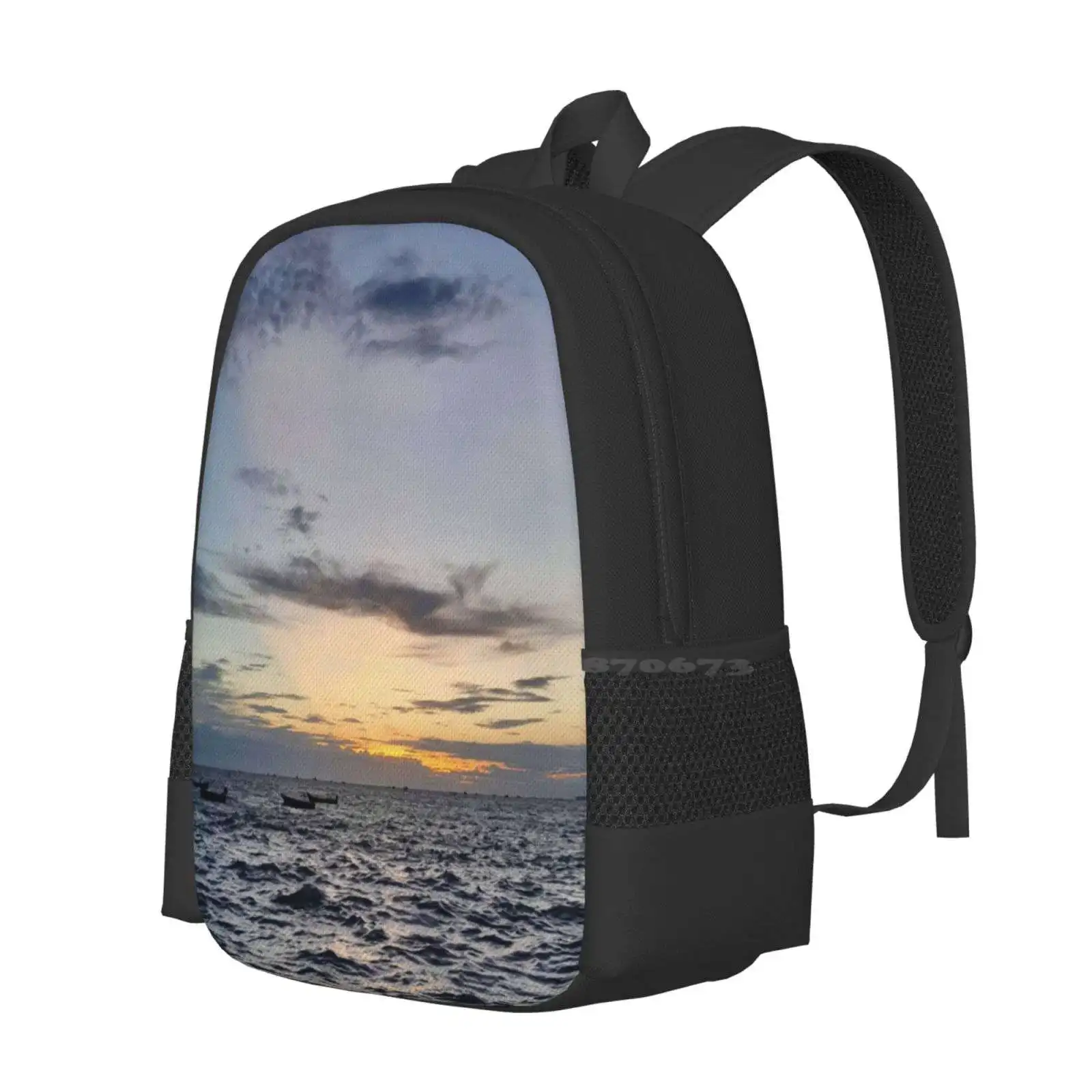 Pattaya Sunset Hot Sale Schoolbag Backpack Fashion Bags Pattaya Sunset Beach Thailand Ocean Vacation Summer Asia Sea