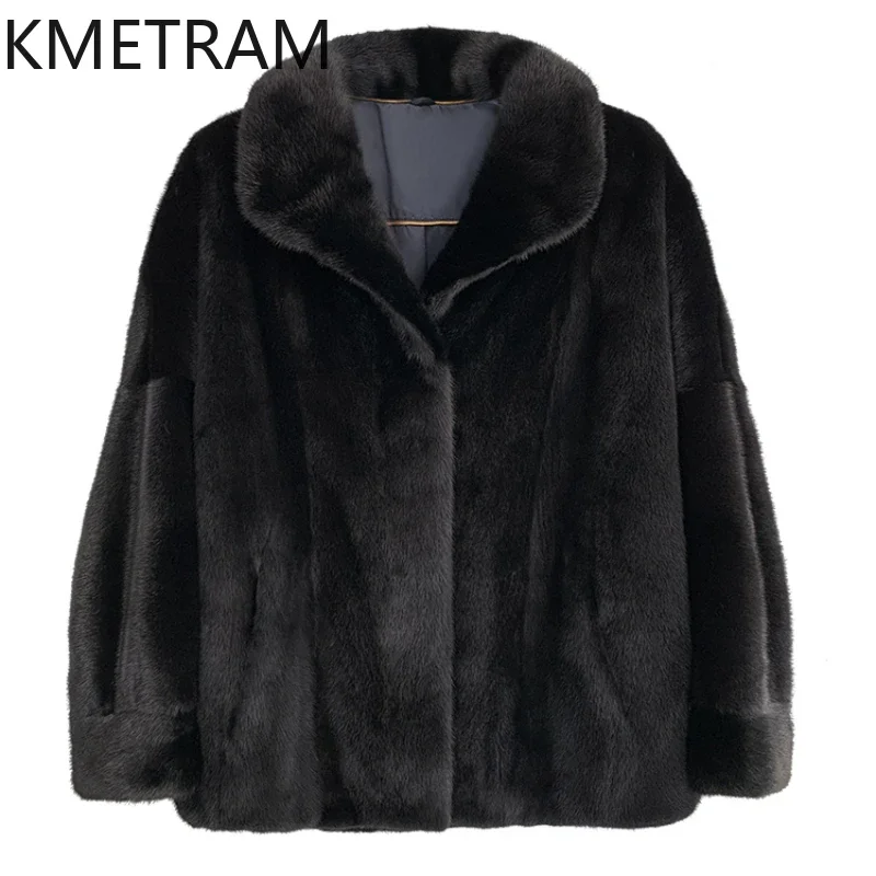 Real Mink Fur Coat Women Luxury Fashion Short Fur Jacket Winter New in Outerwears 2024 High Quality Womans Clothing шуба женская