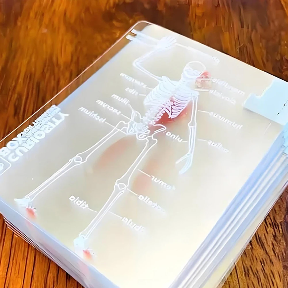 مضحك التشريح بوكر قابلة لإعادة الاستخدام الجسم أوراق اللعب شفافة متعددة الأغراض تشريح الإنسان أوراق اللعب لعشاق التشريح