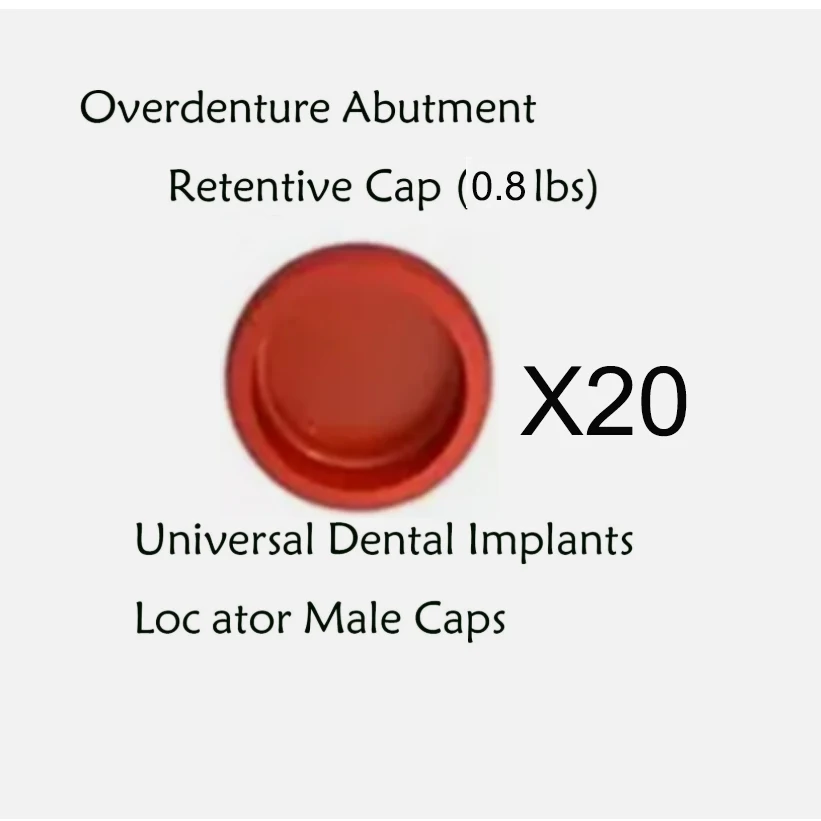 20 stks Voor Tandheelkundige Overkapping Abutment Implantaat Retentie Locator Mannelijke Cap Inserts Locator Core Tool