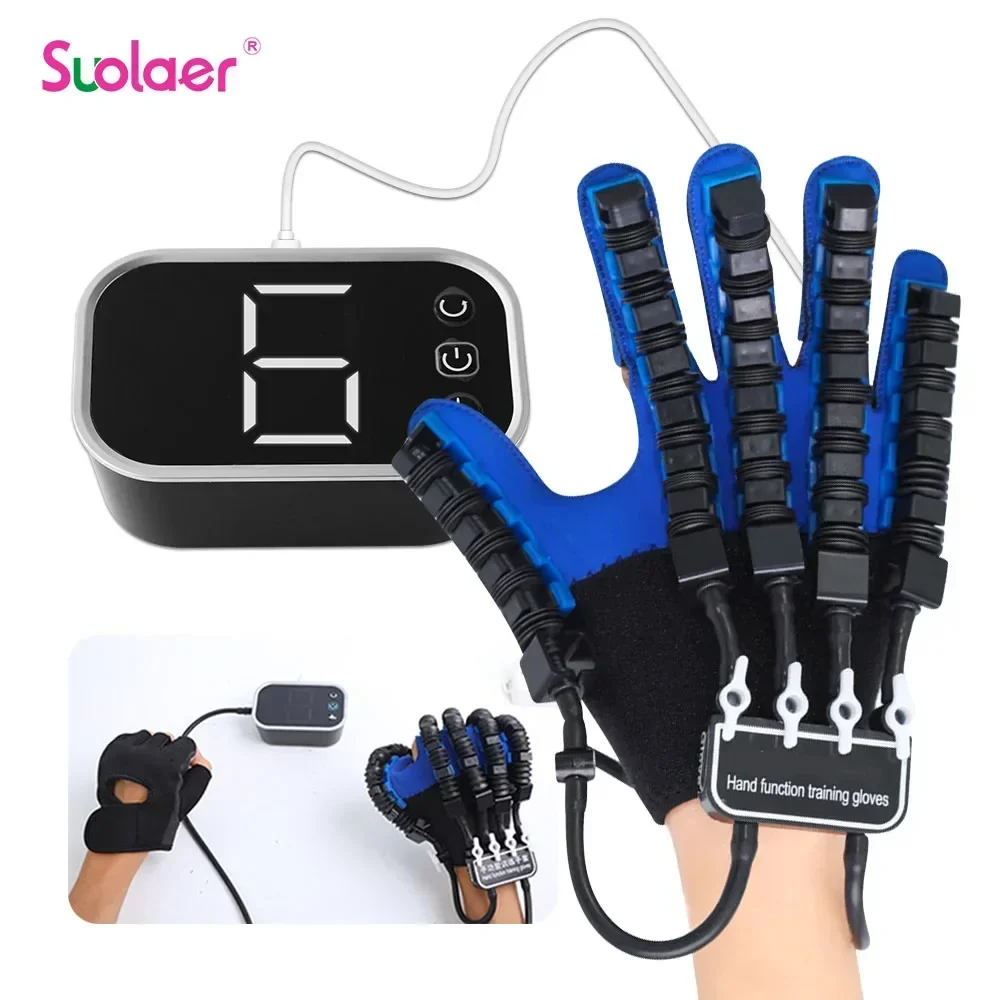 Portable Rehabilitation Training Robot Gloves Hemiplegia Finger Rlabilation Aids Trainer Stroke Hand Physical Therapy Equipment