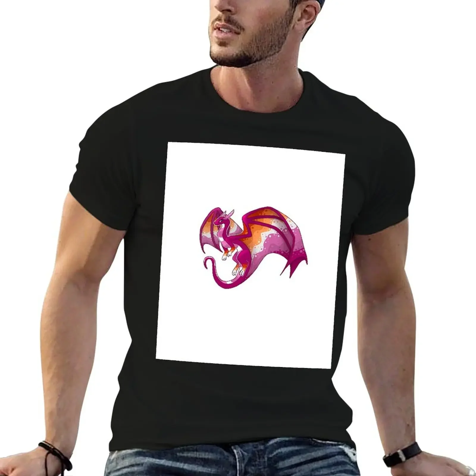 

Butch & Femme Lesbian Dragon Friend T-Shirt oversized sublime mens t shirt graphic