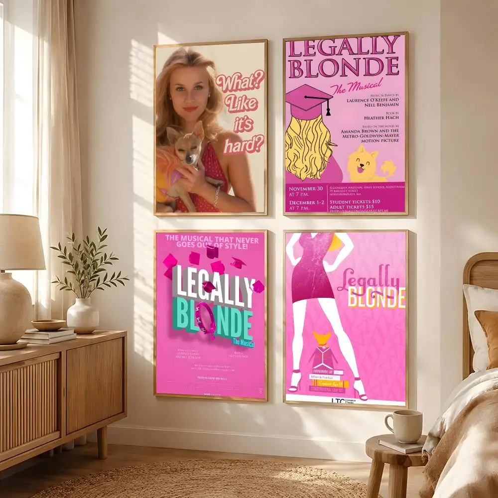 Movie Legally Blonde Poster Poster All-match HD Waterproof Self-Adhesive Wall Art Sticker For Home Bedroom