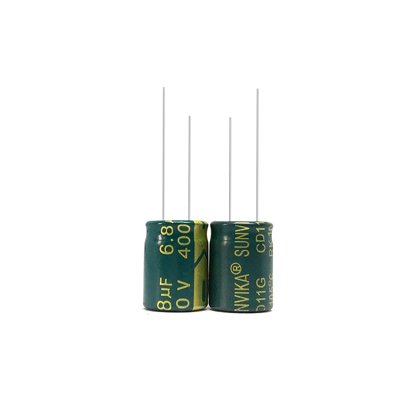 

100pcs 400V 6.8uF Electrolytic Capacitor High Quality Eco Friendly Radial for Power Supply Electronics