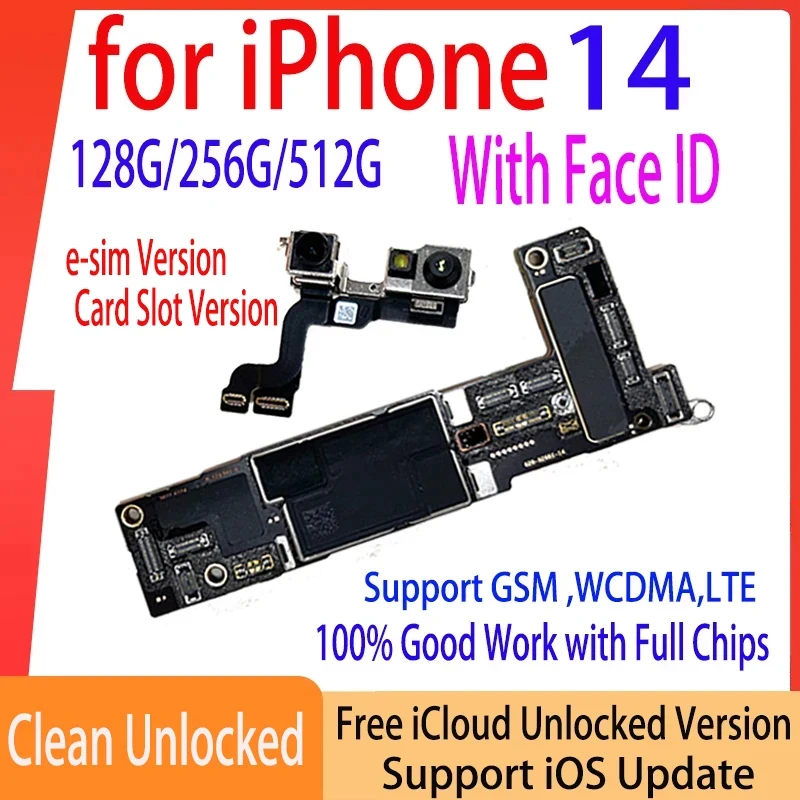 SIMバージョン iPhone 14 マザーボード クリーン icloud Face ID 完全