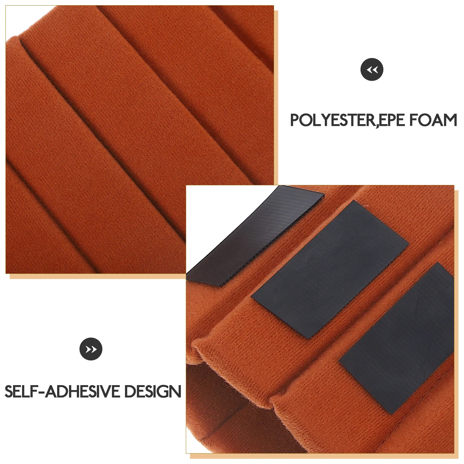 

4pcs Camera Bag Insert Brown Polyester EPE Foam DIY Dividers Adjustable Straps Lens Protection Travel Photography Studio