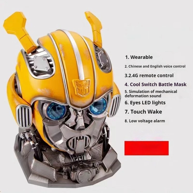 Bumblebee Helmet 1:1 Transformers Voice Control Helmet Anime Periphery Abs Toys Handsome Birthday Gift Wholesale Skyreach Pillar