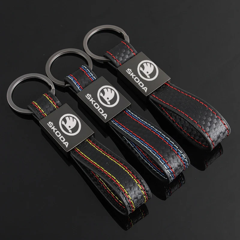 Car Key Buckle Chain for Skoda Logo Superb Kamiq Yeti Karoq Tour RS Fabia 2 1 Rapid Kodiaq Octavia 2 A7 Alloy Keyring Decoration