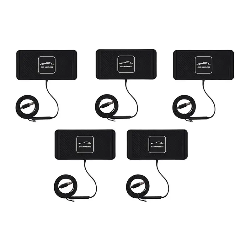 

5X 5/7.5/10W C1 Car Qi Wireless Pad Fast Charging Dock Station Non-Slip Mat