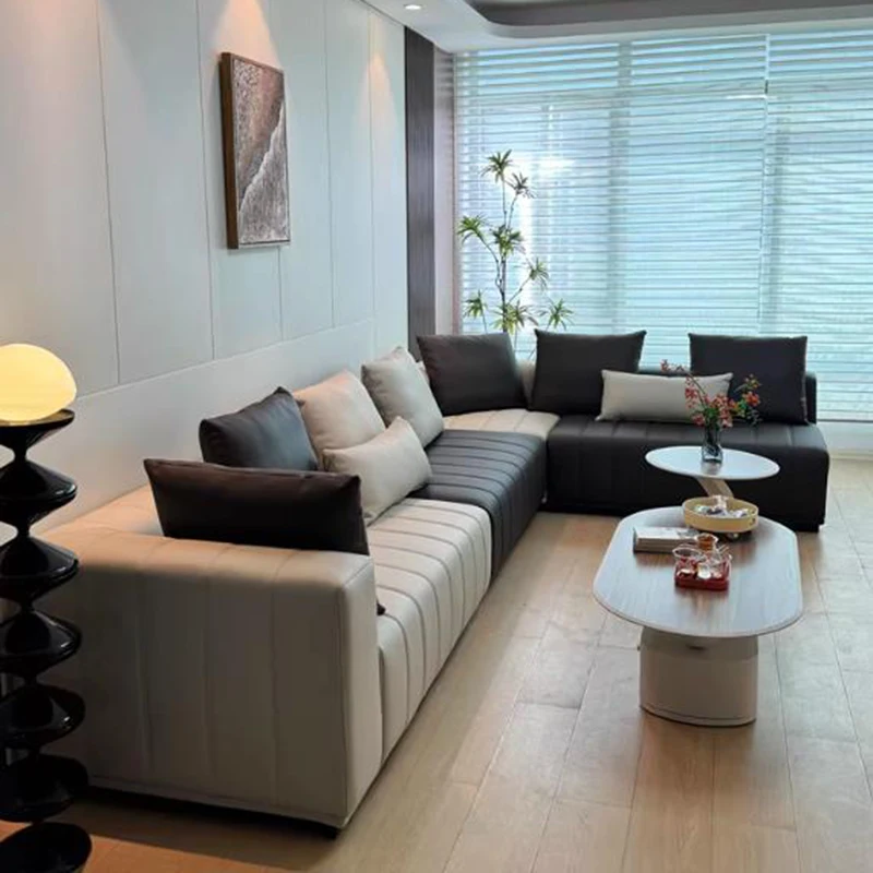 Sofa Kulit Lantai Ruang Tamu, Sofa Mewah, Kursi Santai, Sofa Sudut, Pouf, Sofa Ruang Tamu, Sofa Santai Kamar Tidur, Divano, Furnitur Postmodern