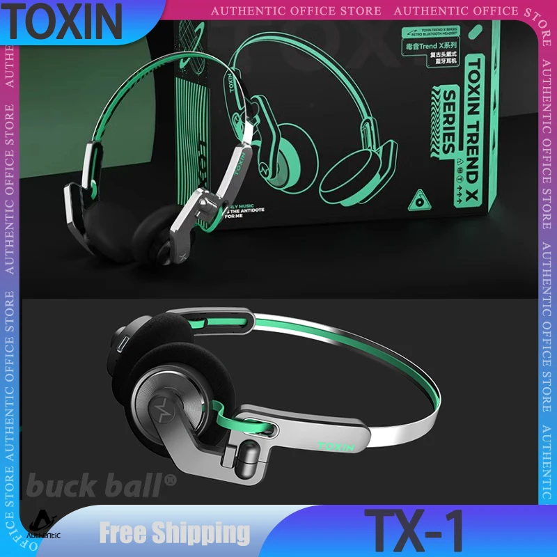 TOXIN Trend X TX-1 Headset Portable Wireless Earphones Lightweight Earphone Esports Gaming Headphones Customized Headphones Gift