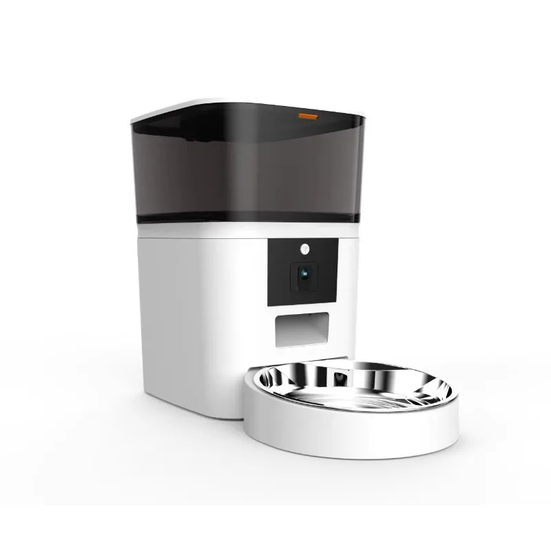 Automatic Smart Plastic Love Feeder Timed Measured Doodle Design 6L Waterproof Durable Double Bowls Cats Dogs Prevents Food