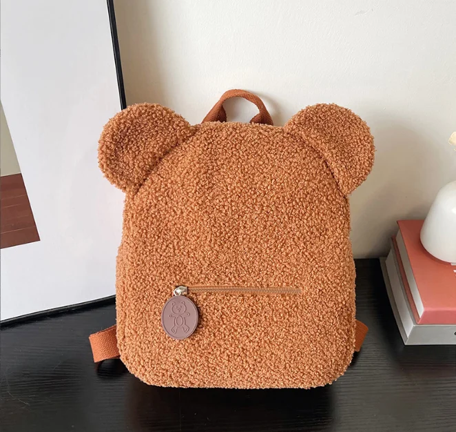 Benutzerdefinierter Teddybär-Rucksack für Kinder, personalisierter flauschiger Teddybär-Rucksack, Geschenke für den ersten Schultag, Kleinkind-Rucksack, Kindergeschenk