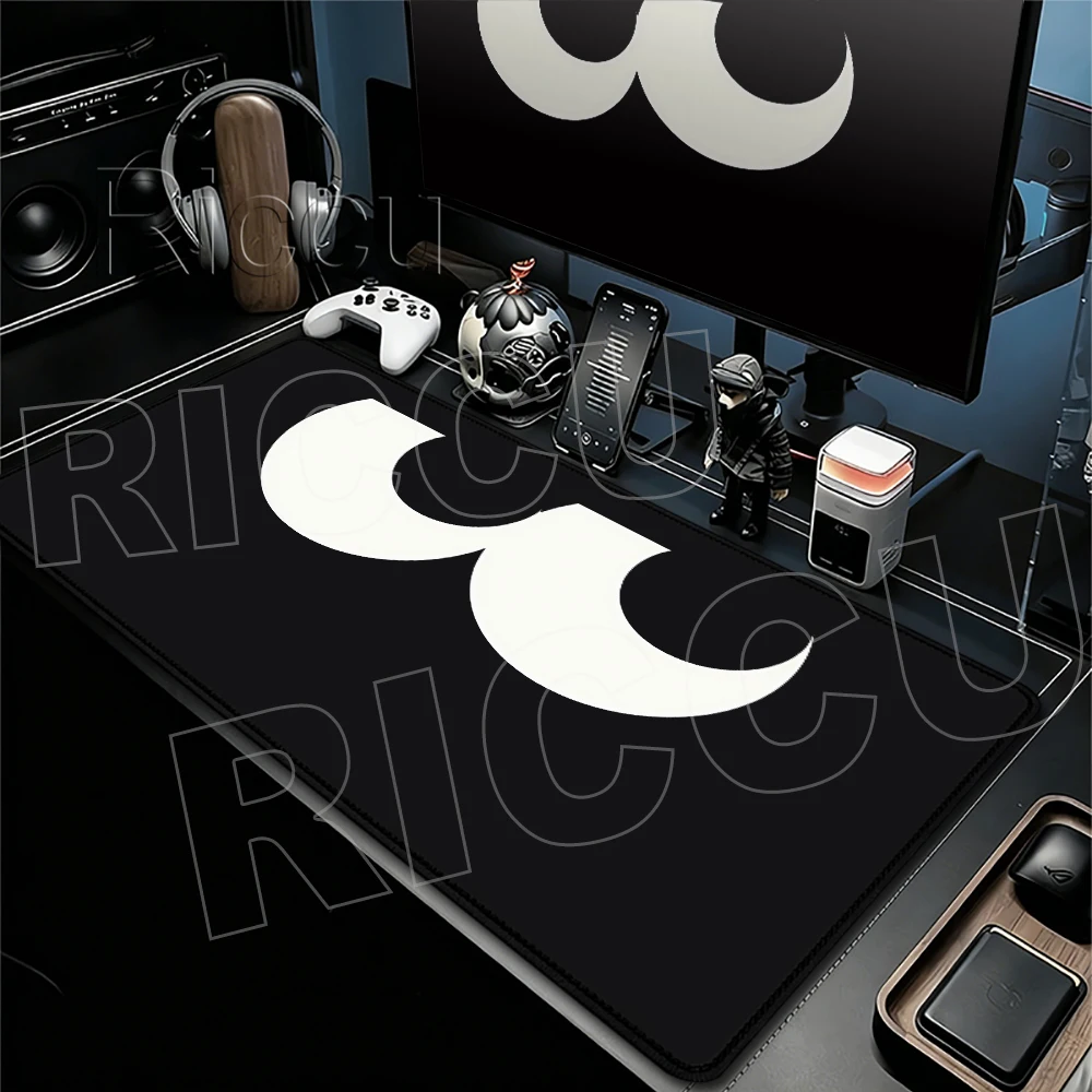 Anime Mouse Pads Simple Emoji Game Player Tablemats Large Keyboard Decoration Pads Gamer Non-Slip Rubber Company Desk Mat Design