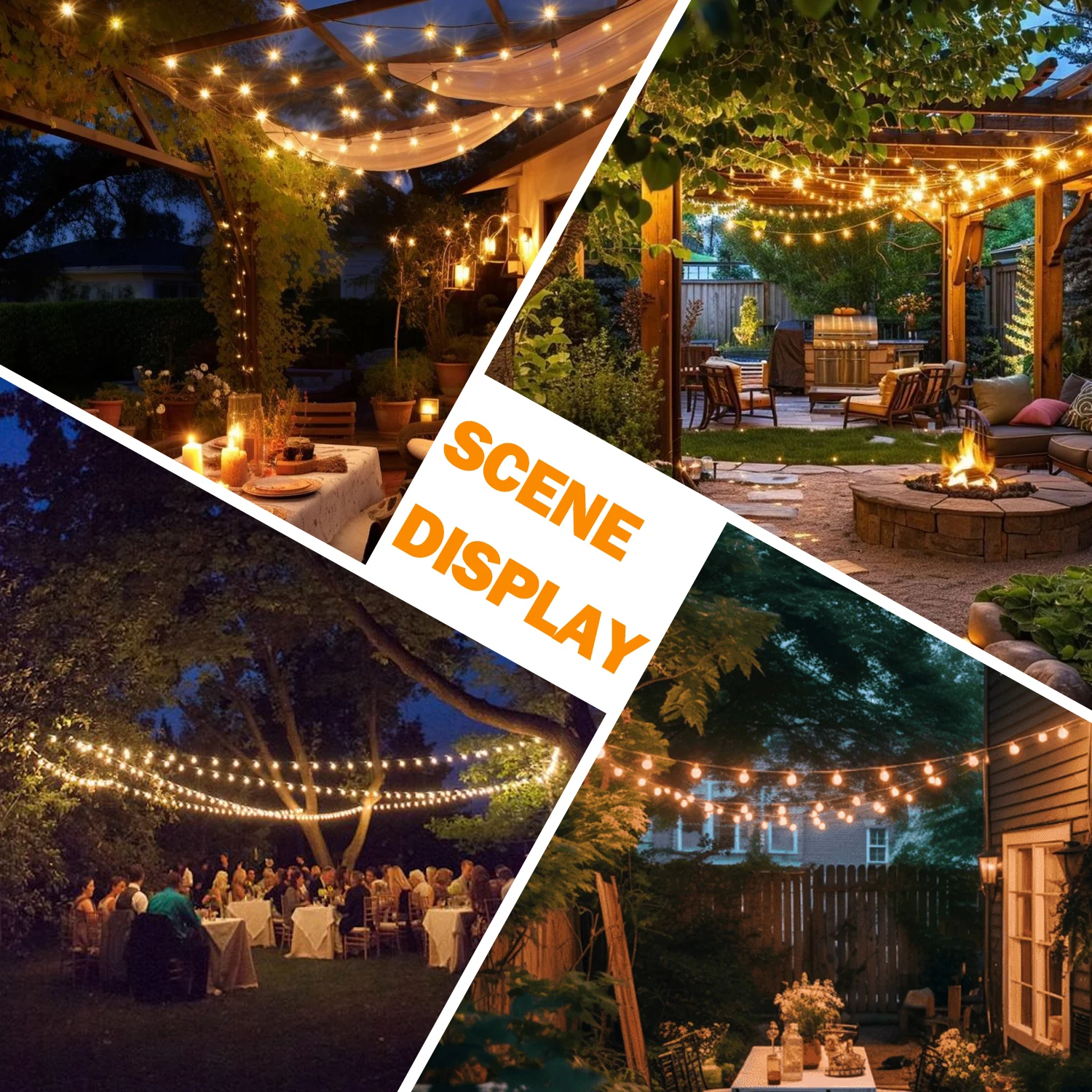 S14 LED Outdoor String Lights 220V EU PLUG 1W Shatterproof Waterproof Plastics Fairy Lights Birthday Wedding Decorative Lights