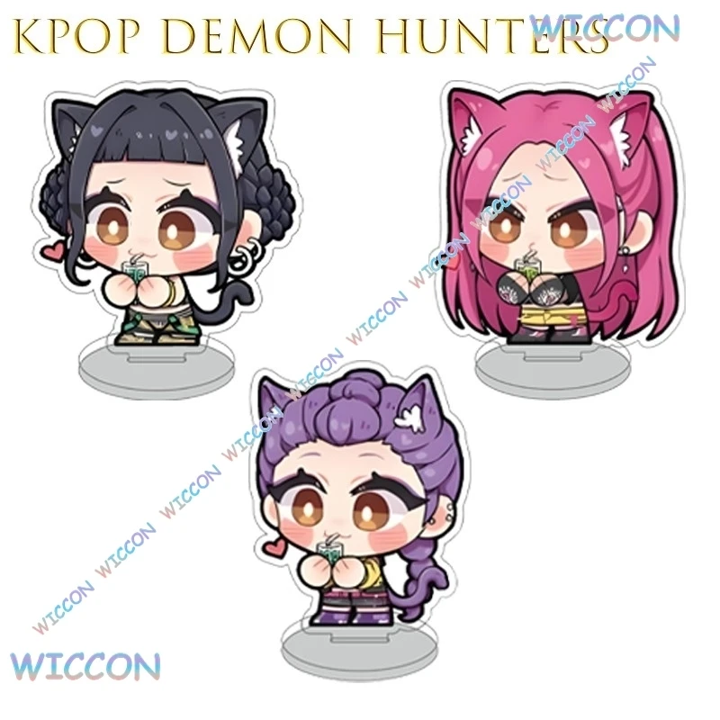 

KospLAY Kpop Demon Hunter Standing Plates Anime Rumi Mira Zoey Acrylic Ornament Kids Fashion Bedroom Model Home Decor Cosplay