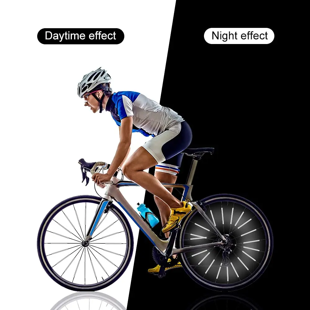 36 Pieces Spoke Reflectors Bicycle Set Waterproof Easy Assembly, 360° Visibility Safe Riding at Night Reflectors