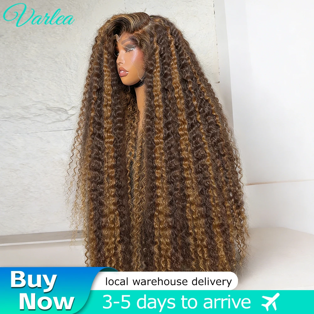 

36 Inch 4/27 Highlight 13x6 HD Lace Frontal Human Hair Wigs 13x4 Deep Wave Lace Frontal Wigs 180% Density Curly Wigs for Women