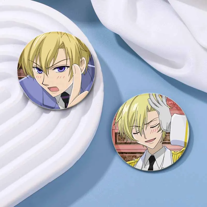 Épinglettes rondes créatives, broche d'insigne de dessin animé, accessoires de bijoux, cadeaux d'anime, Ouran, club d'hôte de lycée, rick, 58mm, 32mm, 44mm