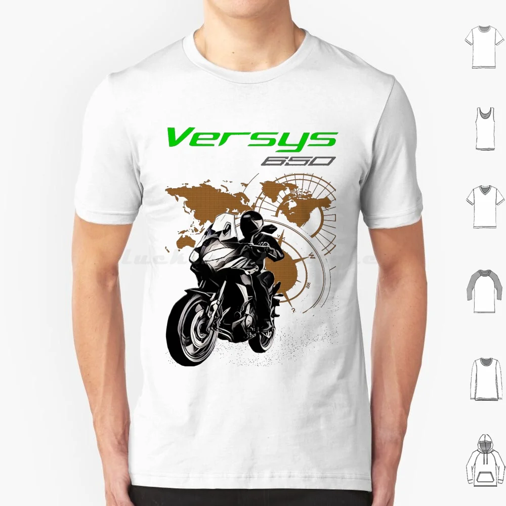 

Kawa Versys 650 T Shirt Cotton Men Women DIY Print Motorcycles Big Trail Moto Motorbike Adventure Bikers Motoarte Motorsport