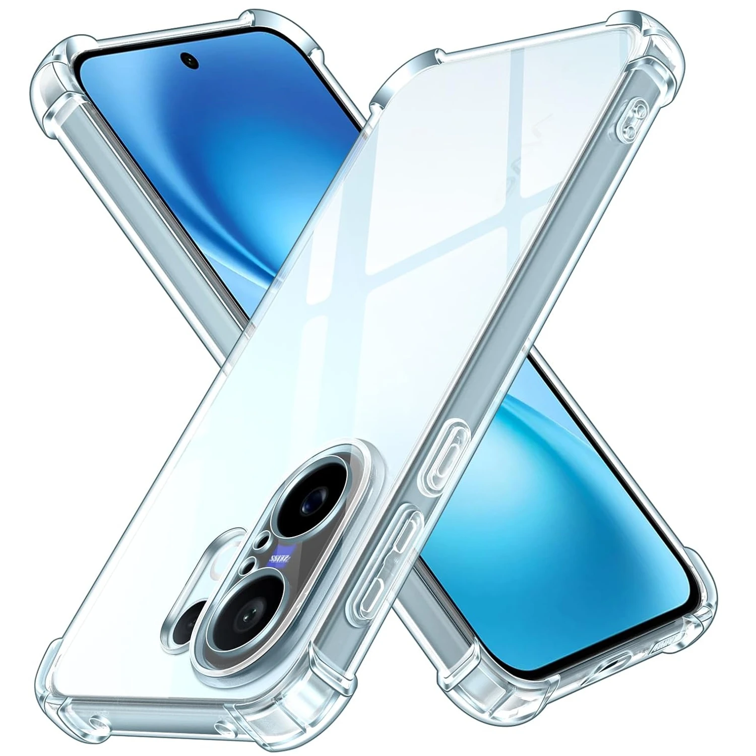 

Прозрачный чехол из ТПУ для Vivo X200 FE, защитный чехол, противоударный бампер с четырьмя углами, чехол Fundas