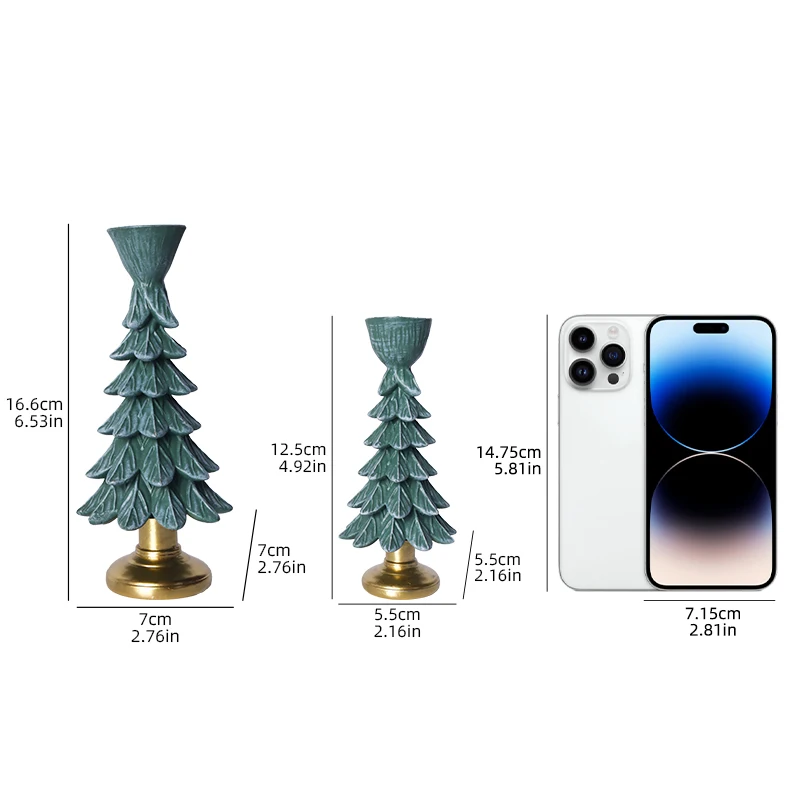 حامل شموع شجرة عيد الميلاد، حرفة راتينج إبداعية للعطلات، زينة زينة لجو عيد الميلاد #6