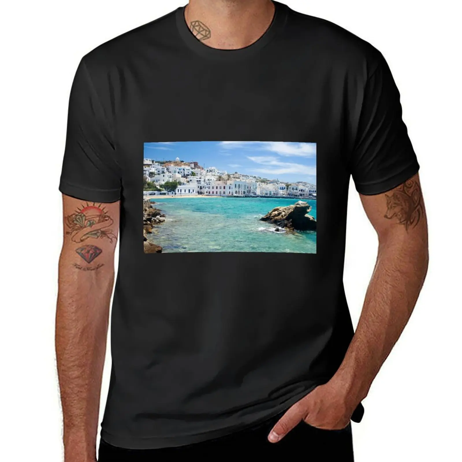 Mykonos Things To Do T-Shirt sublime kawaii clothes blacks summer tops fruit of the loom mens t shirts