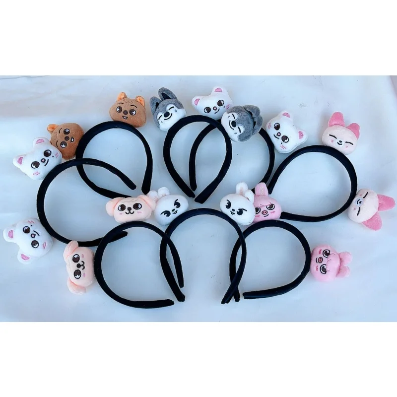 كوريا المعبود فيليكس HyunJin نفس النمط SKZOO دمية الكرتون صورة هيرباند الحفل دعم لطيف الديكور عقال المشجعين الهدايا