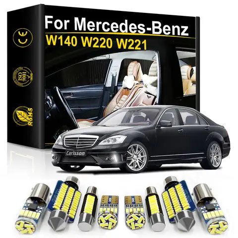 메르세데스 벤츠 W220 W221 W140 S 클래스 S280 S300 S320 S350 S420 S450 S500 S550 S600 S55 S63 S65 Canbus 자동차 인테리어 LED 라이트