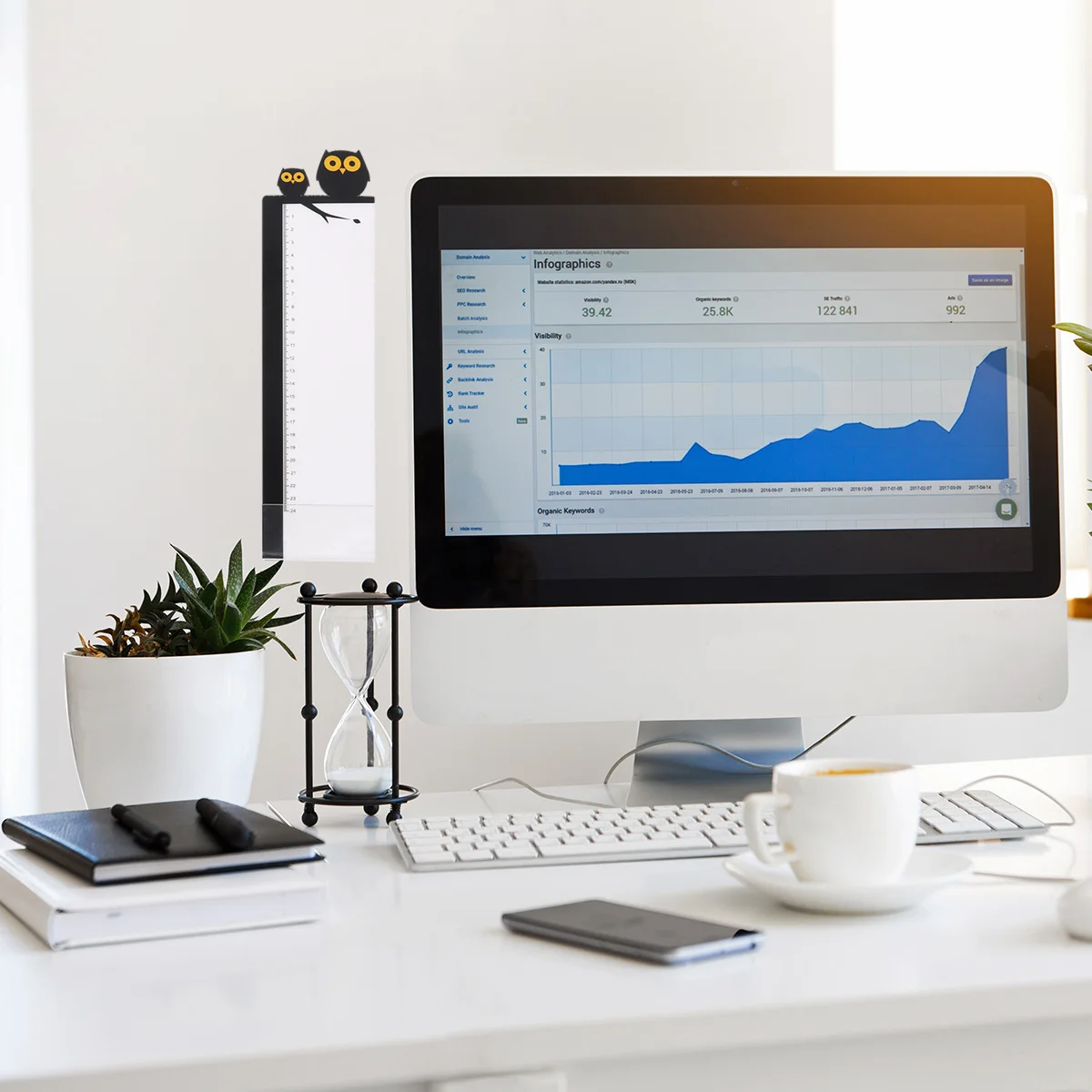 2 قطعة شاشة أكريليك مذكرة مجلس البومة نمط حامل الكمبيوتر لوحة جانبية مكتب المنزل رسالة المنظم تذكير