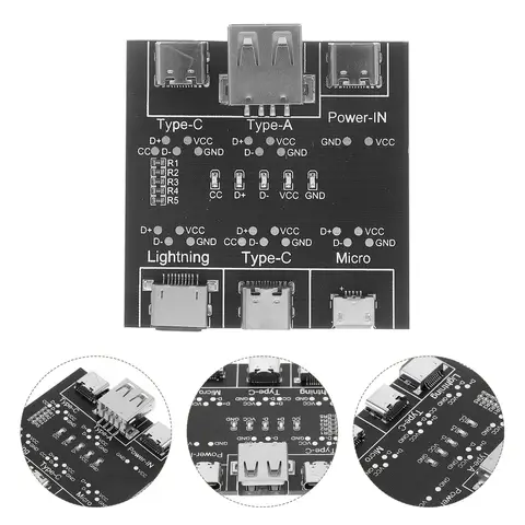 Outil de Test de câble de données Portable Usb, détection rapide, fil de charge, vérificateur de sécurité, carte de test Usb C, compteur d'instruments