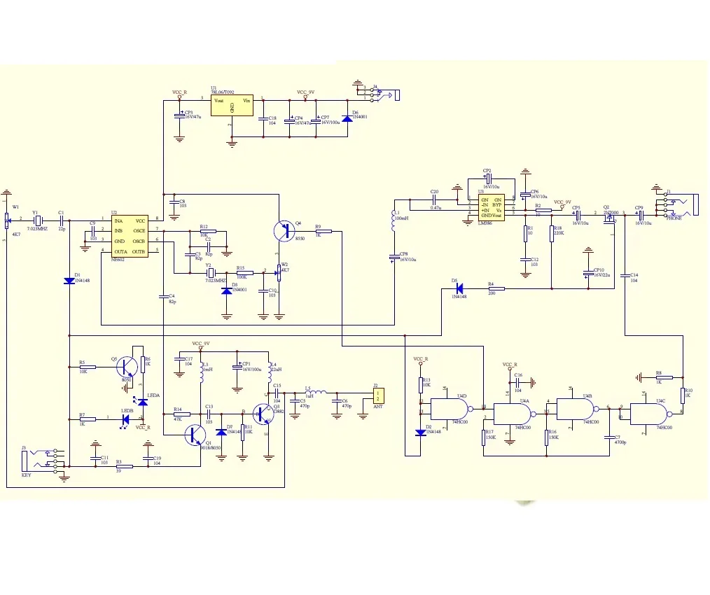 Receptor de Radio con sonido de rana, QRP, Telegraph, CW