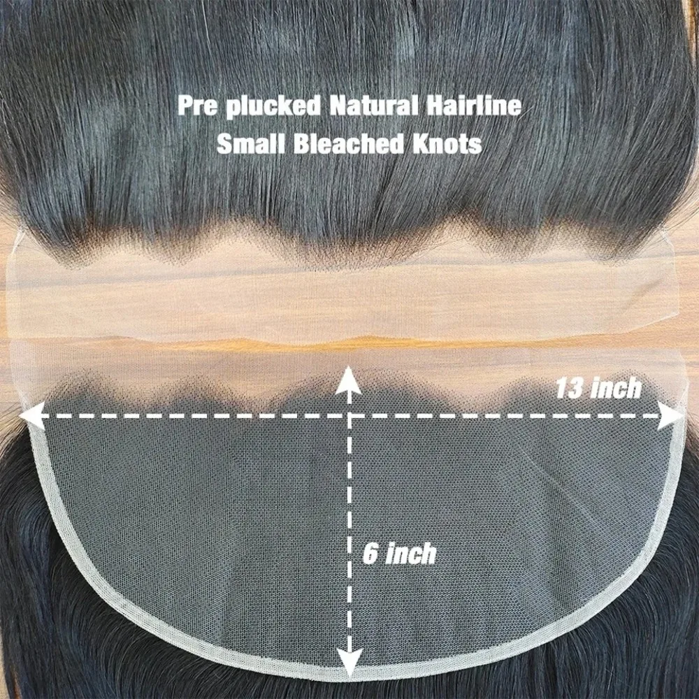 10-22 インチストレート人毛 13 × 6 レース前頭事前摘み取り 150% 密度フルエンドナチュラルカラーブラジルバージンヘア 12A グレード