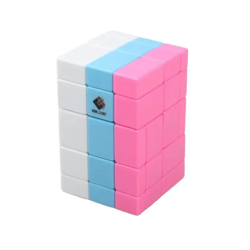 Cubetwist Conjoined Tricolor 3X3X5 Spiegel Magic Kubus Bump Snelheid Puzzel 335 Kubus Educatief Speelgoed Voor Kinderen Met Beugel