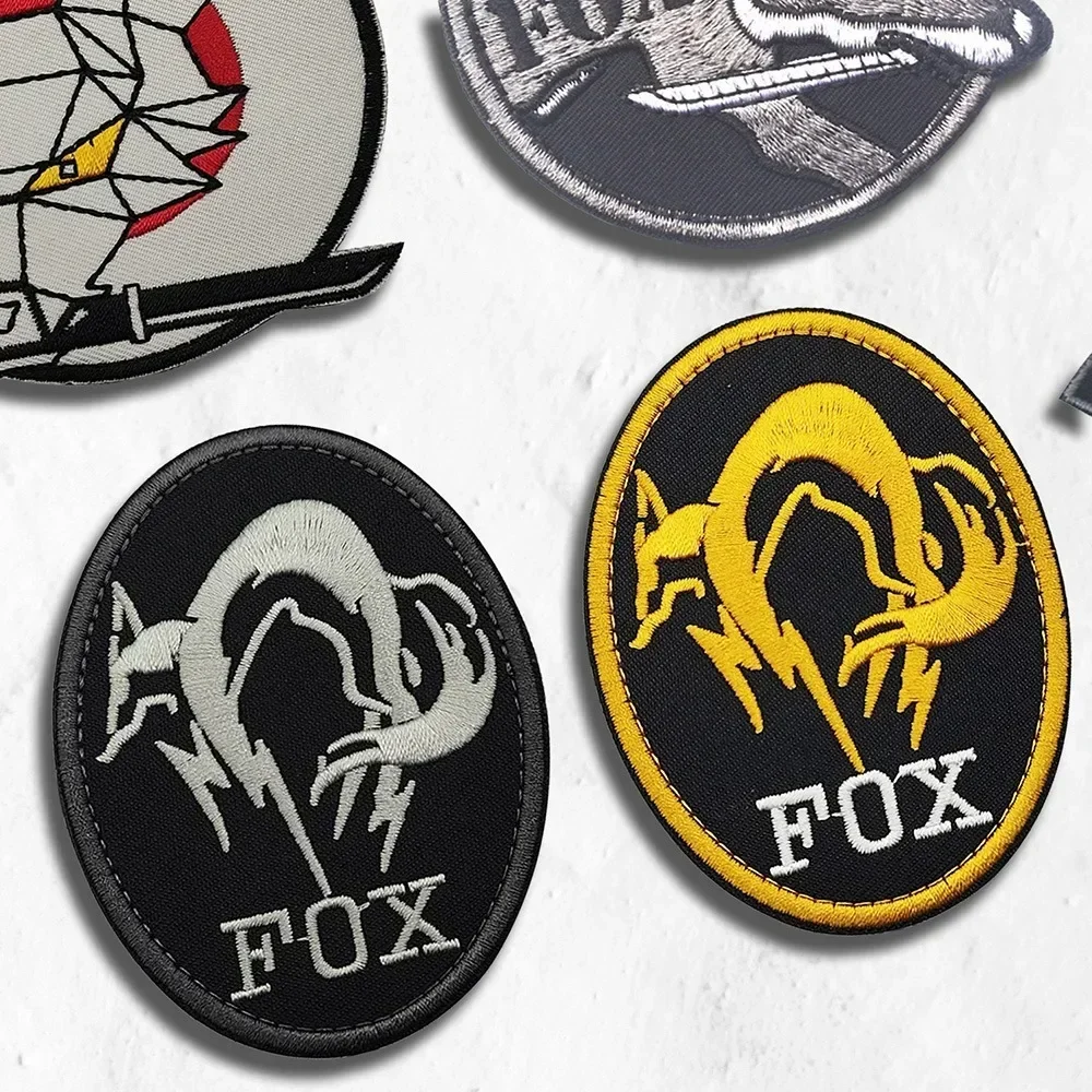 FOX Hound Embroidery Patch Hook and Loop Applique for Clothes Tactical Morale Armband Jacket Jean Badges Backpack Hat Decoration